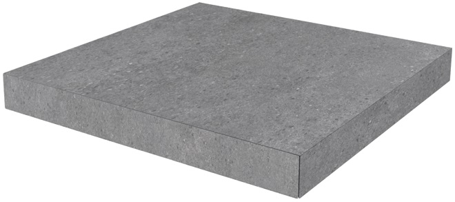 Ступень угловая клееная Фондамента серый 33x33x0,9