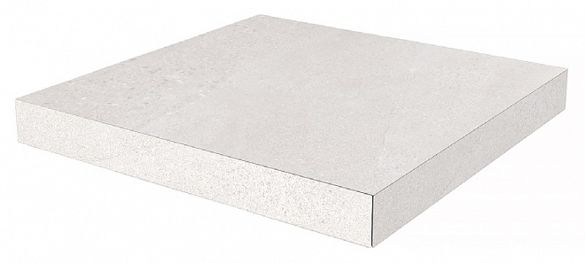 Ступень угловая клееная Про Матрикс белый 33x33x0,9